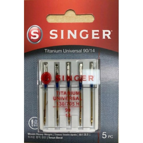 Genuine Singer TITANIUM Universal Needles 130/705H Size:80/12